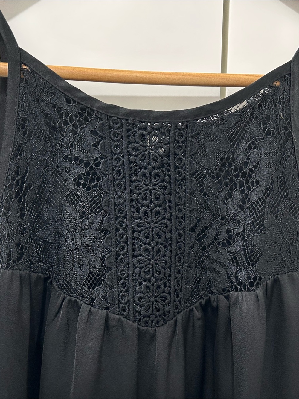 Black Lace-Trim Tank Midi Dress w/Spaghetti Straps Goth Witchy Coquette Y2K